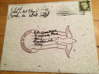 Chuck Welch Cracker Jack Kid 1981 Mail Art Envelope Peace Dreams John Carson