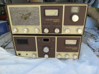 Vintage Browning Golden Eagle Mark Iv Radio With 776 Desk Mic 2pc Set