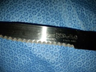 Sheffield regency Cutlery Mid - Century 6 fork & Steak Knives Bakelite Handles 2