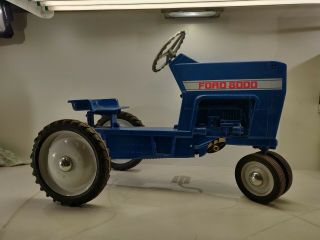 Vintage 1960’s Ertl Ford 8000 Ride On Pedal Farm Toy Tractor Little Farmer