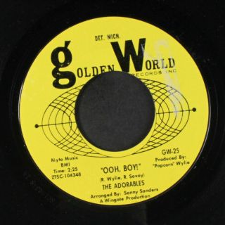 Adorables: Ooh Boy / Devil In His Eyes 45 (most Would Grade Vg,  Or Bet