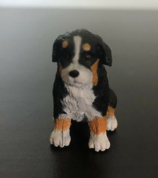 Rare Bernese Mountain Dog Puppy Animal Figurine Collectible Mastiff Swiss Alps