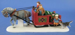 Department 56 Heritage Village Over The River Through The Woods Figurine 5654 - 5