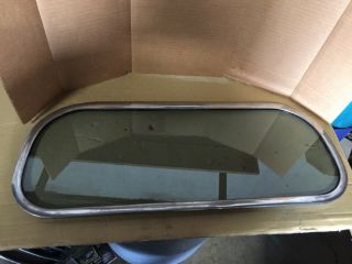 Ford Vintage Convertible Glass Rear Window Frame Glass Size 24 - 1/2  X 8 - 1/2