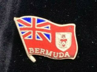Vintage Enamel British Bermuda Flag Lapel Pin Rare