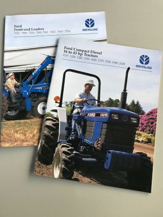 2 Vintage Ford Holland Tractor Brochures Compact Diesel Front End Loaders