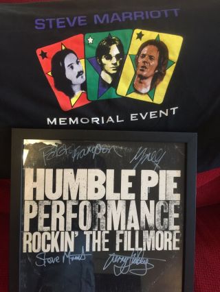 Humble Pie Autographed Lp Steve Marriott - Peter Frampton