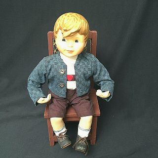Vintage Hummel Goebel Boy Doll Sitting Porcelain Head