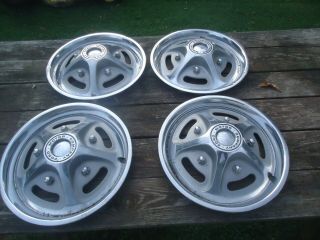 Vintage Ford Truck F - 100/150 Hub Caps 15 Inch (4) Mag Style Oem 1973 - 1986