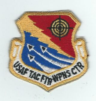 70s - 80s Usaf Tac Fighter Weapons Center Patch