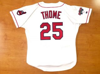 Vintage 1995 Jim Thome Cleveland Indians Russell Authentic Jersey 48 Lindor Puig