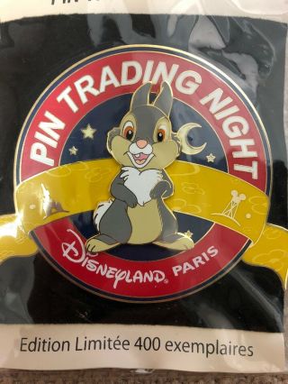 Paris Disney Thumper Jumbo Ptn Pin Trading Night Le 400 Dlrp Bambi
