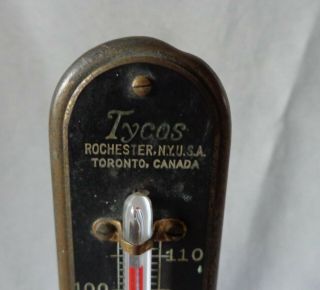 Vintage Tycos Tabletop Thermometer Brass.