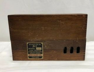 Vintage Kocour Co Analytical Model Bcp Testing Kit Wood Case Test Tube