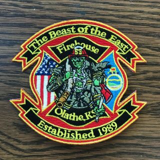 Olathe Fire Department Station 53 Patch - The Beast Of The East - Frakenmonster