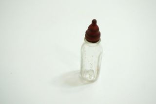 Vintage Tinyflo Mae Marie Nurser Nursing Doll Sized Baby Glass Miniature Bottle