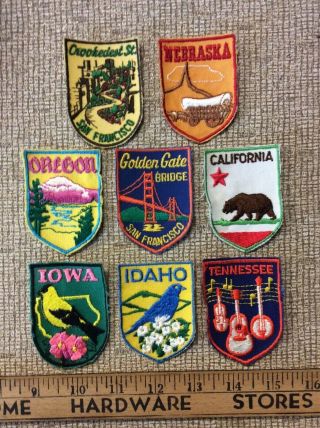 10 Vtg Voyager United States Themed Patches