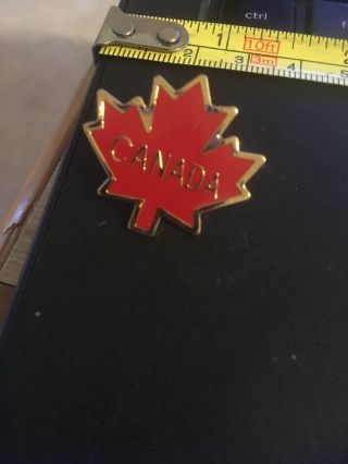 Vintage Pin: Canada Maple Leaf,  Red