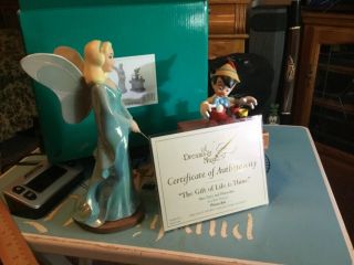 Rare Wdcc Disney Pinocchio And Blue Fairy " The Gift Of Life Is Thine "