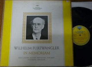 Wilhelm Furtwangler In Memoriam Bach - Haydn - Mozart.  Dgg