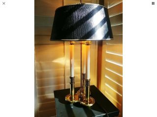 Stiffel - Vintage - Solid Brass - Bouillotte Decor - 3 Way Candlestick Desk/table Lamp -
