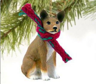 Basenji Dog Christmas Ornament Holiday Xmas Figurine Scarf Gift Pet