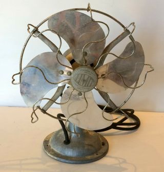 Rare Antique Vintage Limit Table Fan Made In England Model No.  J8 55