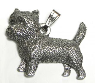 Cairn Terrier Dog Pendant Dog Harris Fine Pewter Made In Usa Jewelry