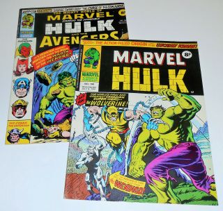 2x Mighty World Of Marvel No.  198 199 1976 Incredible Hulk 181 1st App Wolverine