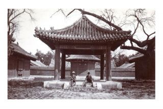 China old Beijing Temple Scenes Peking - 1 x orig around 1900 2