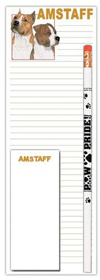 American Staffordshire Terrier Notepad & Pencil Gift Set