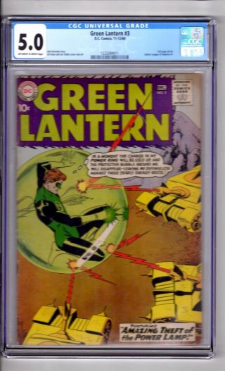 Green Lantern 3 Cgc 5.  0 Ow/wp 