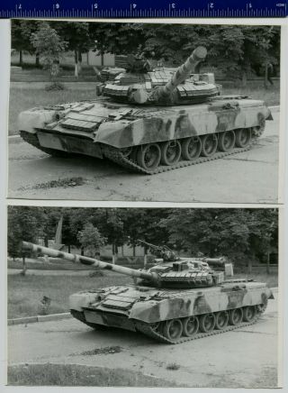 Photo Ussr Soviet Army Tank Т - 80БВ Tankman