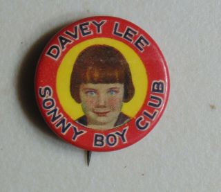 Davey Lee Sonny Boy Movie Advertising Pin Button Actor Hollywood Antique
