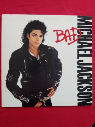 1987 Michael Jackson Bad Lp Vinyl First Pressing 40600 Cbs Epic Quincy Jones Vtg