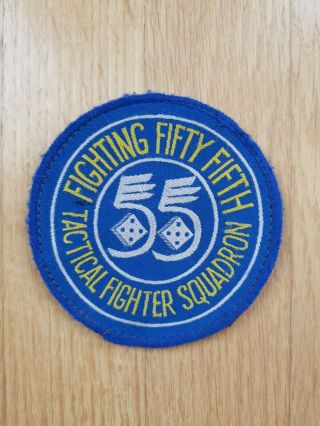 Usaf Patch - 55th Tac Fighter Squadron,  Raf Upper Heyford,  Uk,  1984 (f - 111e)