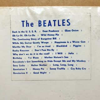 THE BEATLES THE BEATLES (WHITE ALBUM) US ORIG ' 68 APPLE 1ST PRESS SEARS BAGGY 2