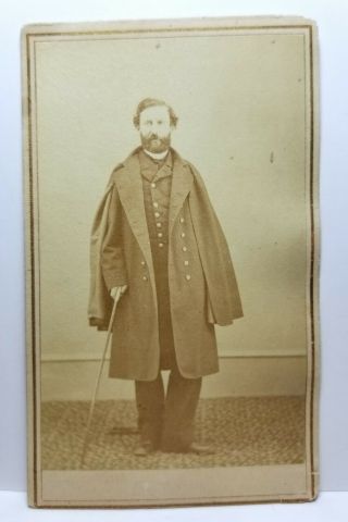 Union Army Civil War Officer Uniform Overcoat,  Sword,  Cdv Photo,  Beard Tax Stamp