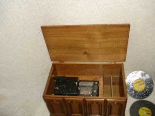 Vintage Thorens AD - 30 Disc Music Box in Walnut Wood Case Plus 14 Discs 3