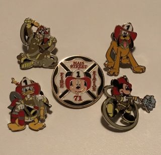 Mickey’s Mainstreet Fire Brigade Pin Set (disneyworld 2009)