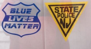 Jersey State Police In - Windshield Authentic Decal Sticker,  Bl Lives Matter