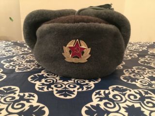 Soviet 1986 Faux Fur Red Army Ushanka