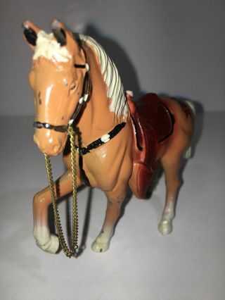 Vintage Cast Metal Horse Statue Palomino Western Pot Carnival Prize Bronze Color