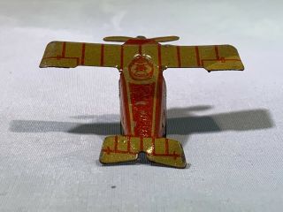 1930 Cracker Jack Tin Toy Prize Monoplane D - 1730 Y/r " Very Rare "