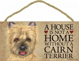 A House Is Not A Home Cairn Terrier Tan Dog 5x10 Wood Sign Plaque Usa Made