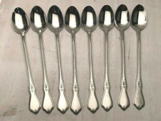 Morning Blossom Stainless By Oneida Set Of 8 Iced Teaspoons,  Gently