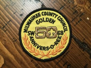Milwaukee County Merged Council Old 50th Anniversary Cp Boy Scout Patch