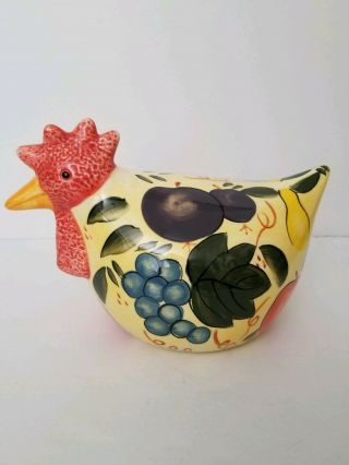 Cbk Ltd.  Ceramic Hand Painted Chicken Rooster Hen Fruit Figurine