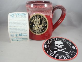 Death Wish Coffee Mug Deneen Pottery 2017 Deady Bear 3152/5000