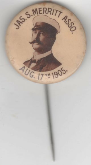 Jas.  S.  Merritt Assoc Aug.  17 1905 Photo Stickpin Beloved Westchester Ny Sheriff